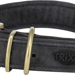 Trixie Pure Halsband - Leder, schwarz, XS