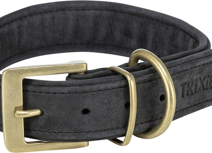 Trixie Pure Halsband - Leder, schwarz, XS