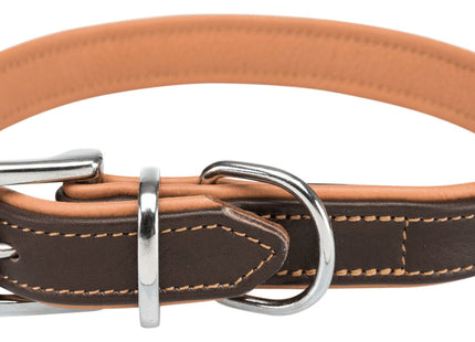 Bequemes Trixie Active Halsband in Braun-Hellbraun für aktive Hunde