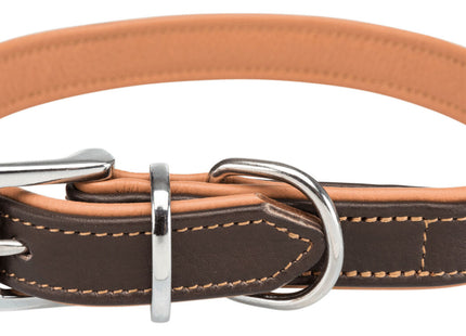Bequemes Trixie Active Halsband in Braun-Hellbraun für aktive Hunde