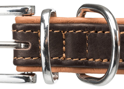Bequemes Trixie Active Halsband in Braun-Hellbraun für aktive Hunde
