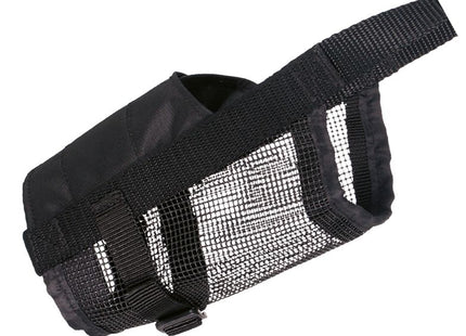 Maulschlaufe für Hunde mit Netz-Einsatz, schwarz, aus strapazierfähigem Polyester
