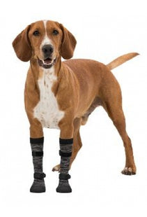 Schwarze Pfotenschutz-Socken für Hunde, 2er Pack