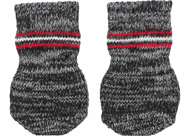 Anti-Rutsch Hundesocken in Grau, 2 Stück, von Trixie