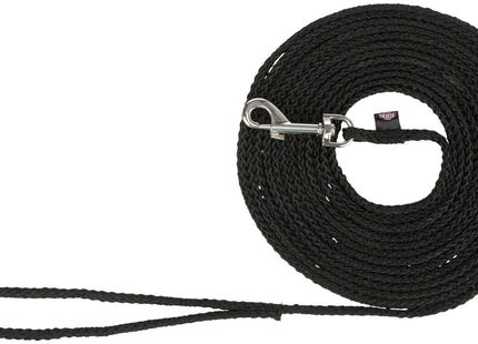 Schwarze Trixie Nylon Schleppleine für Hunde, robust und langlebig