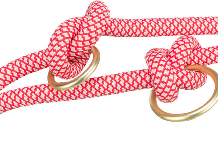 Trixie Soft Rope V-Leine - rot/creme, doppelte Leine