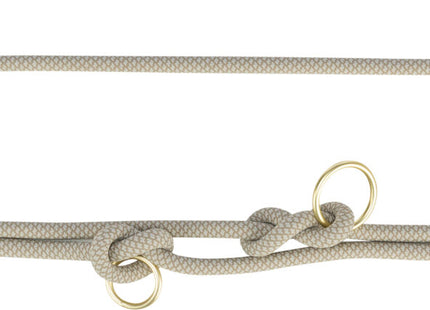 Trixie Soft Rope V-Leine - Doppel-Leine grau hellgrau