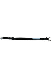 Schwarzes Premium-Halsband mit Adresslasche und Neoprenfutter von Trixie