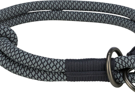 Trixie Soft Rope Zug-Stopp-Halsband - schwarz/grau S