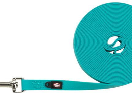 Leichte Trixie Schleppleine in Ozeanblau für entspannte Spaziergänge am Strand