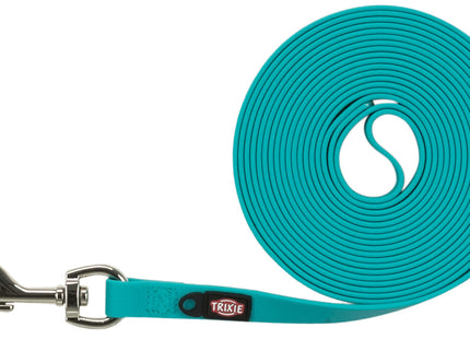 Leichte Trixie Schleppleine in Ozeanblau für entspannte Spaziergänge am Strand