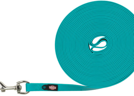 Leichte Trixie Schleppleine in Ozeanblau für entspannte Spaziergänge am Strand