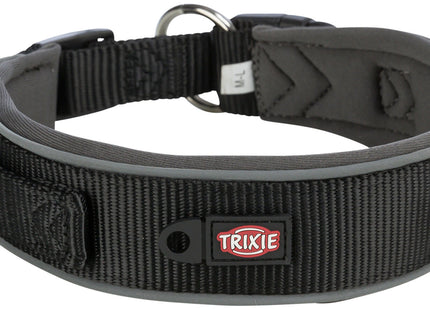 Trixie Premium Halsband – extra breit schwarz/grafit