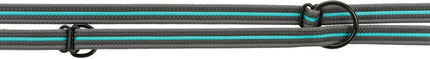 Trixie Fusion V-Leine - verstellbare Leine grafit/aqua