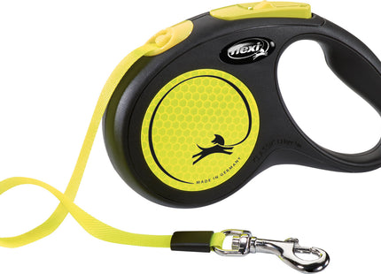 Trixie Flexi New NEON - Gurtleine schwarz/neongelb S