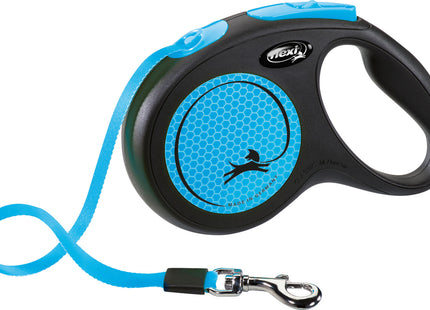 Trixie Flexi New NEON - Gurtleine neonblau 5m S