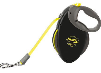 Flexi Giant Gurt XL: 8m, schwarz-neongelb, für grosse Hunde