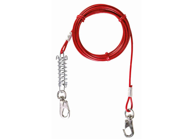 Rote Hofleine mit Sprungfeder für Hunde von Trixie