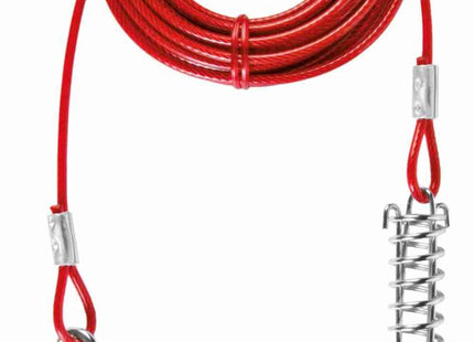 Rote Hofleine mit Sprungfeder für Hunde von Trixie