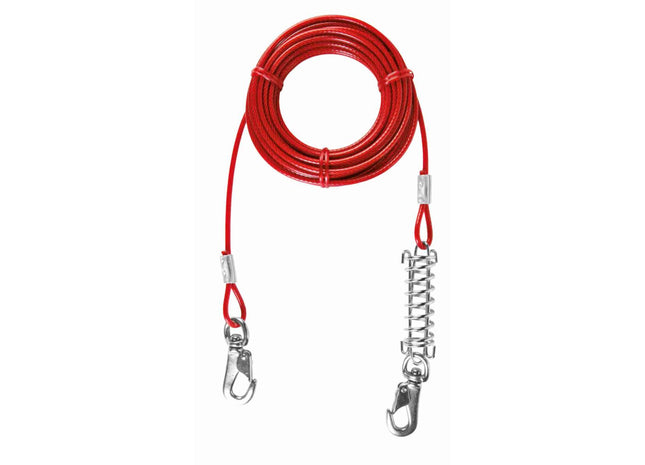Rote Hofleine mit Sprungfeder für Hunde von Trixie