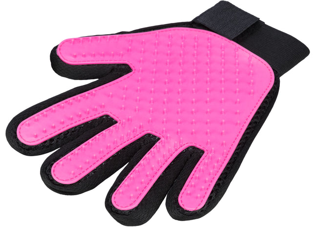 Sanfter Fellpflege-Handschuh in Pink für glänzendes und gepflegtes Fell