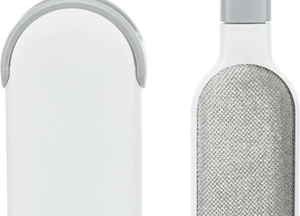 Fusselbürste mit Reinigungsstation in Weissgrau für saubere Kleidung