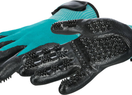 Trixie Fellpflege-Handschuhe aus Nylon und Gummi für Haustiere, 1 Paar