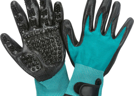 Trixie Fellpflege-Handschuhe aus Nylon und Gummi für Haustiere, 1 Paar