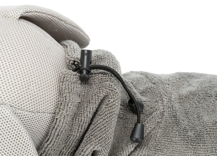 Frottee-Bademantel in Grau für Hunde von Trixie - nach dem Baden kuschelig trocken bleiben