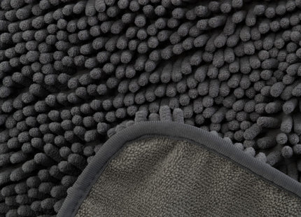 Weiches graues Handtuch mit praktischen Handlaschen aus Mikrofaser