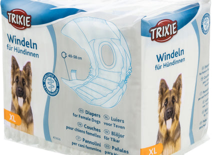 Trixie Windeln für Hündinnen - hochwertige, saugfähige Hundewindeln für weibliche Hunde in verschiedenen Grössen