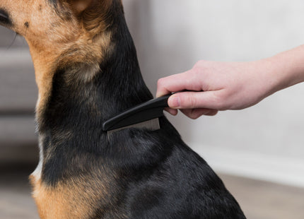 Trixie Floh- und Staubkamm aus Kunststoff und Metallzinken, 15 cm