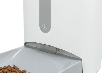 Automatischer Futterautomat für Haustiere in Weissgrau