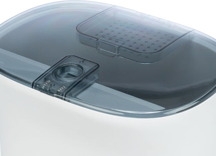 Automatischer Futterautomat für Haustiere in Weissgrau, smart und praktisch