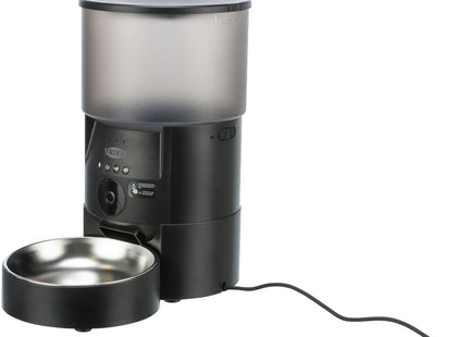 Automatischer Futterautomat für Haustiere in elegantem Schwarz