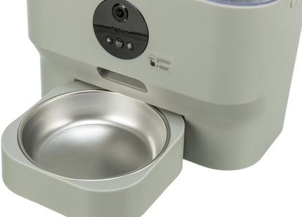 Automatischer Futterautomat für Haustiere in Hellgrau