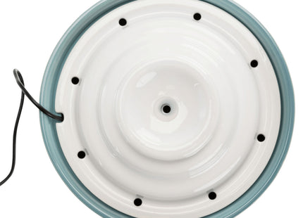 Keramik-Trinkbrunnen für Haustiere, 1,5 l, petrolweiss