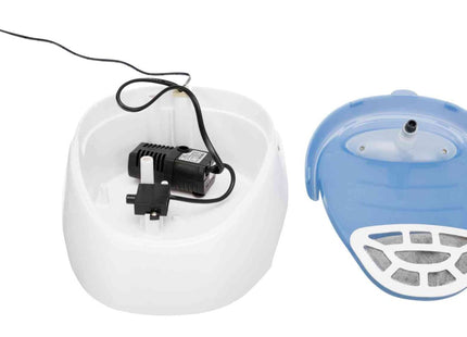 Automatischer Wasserspender für Haustiere, 1 Liter, weiss-blau