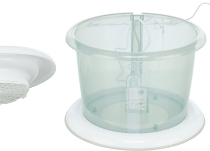 Trinkbrunnen für Katzen mit Blasenstrahl, 3L, blau-weiss
