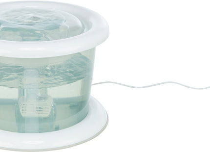 Trinkbrunnen für Katzen mit Blasenstrahl, 3L, blau-weiss