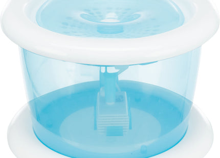 Trinkbrunnen für Katzen mit Blasenstrahl, 3L, blau-weiss