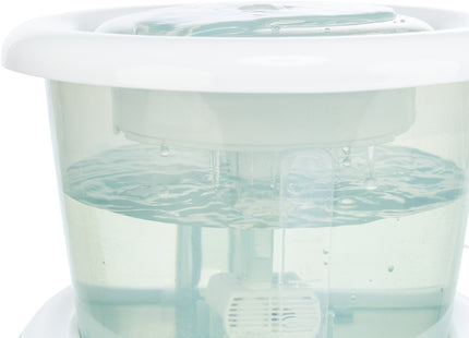 Trinkbrunnen für Katzen mit Blasenstrahl, 3L, blau-weiss