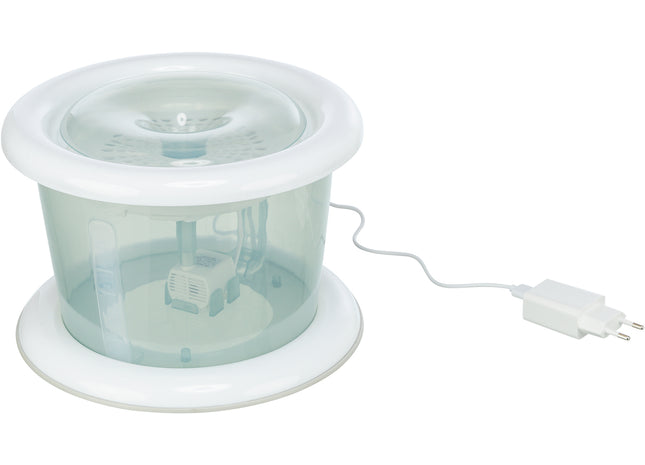 Trinkbrunnen für Katzen mit Blasenstrahl, 3L, blau-weiss