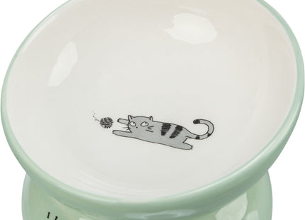 Erhöhter Keramiknapf in Salbeiweiss von Trixie für Katzen