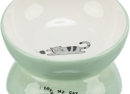 Erhöhter Keramiknapf in Salbeiweiss von Trixie für Katzen