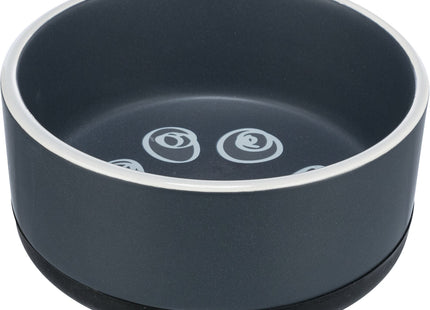 Trixie Keramiknapf mit Gummirand - hochwertiger Hundenapf für Futter und Wasser