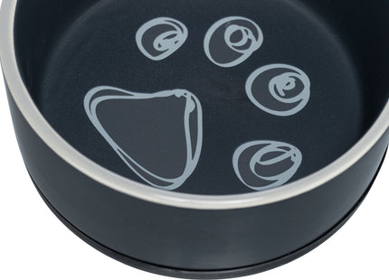 Trixie Keramiknapf mit Gummirand - hochwertiger Hundenapf für Futter und Wasser