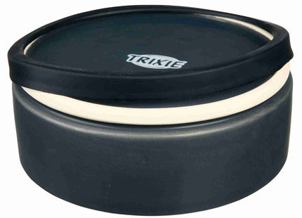 Trixie Keramiknapf mit Gummirand - hochwertiger Hundenapf für Futter und Wasser