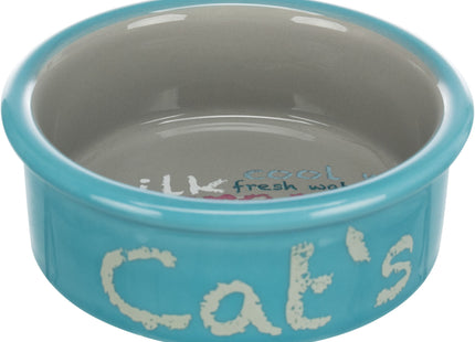 Keramiknapf-Set in Hellgrau mit stilvollen Füssen für stilvolles Fressen