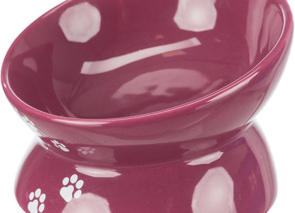 Erhöhter Keramiknapf in Beere für stilvolles Fressen